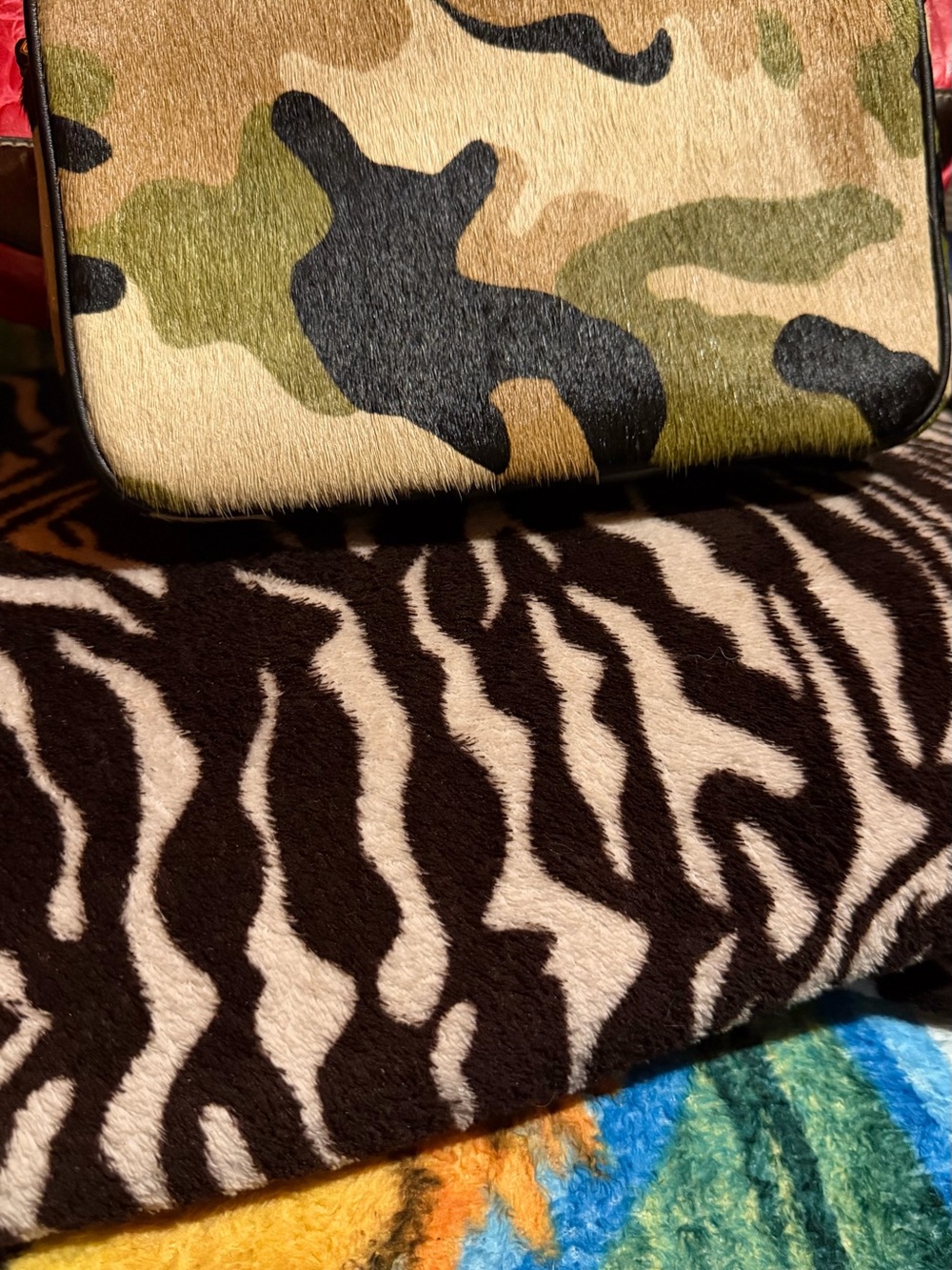 Michael Kors Camouflage Crossbody Bag - Green, Black, Tan